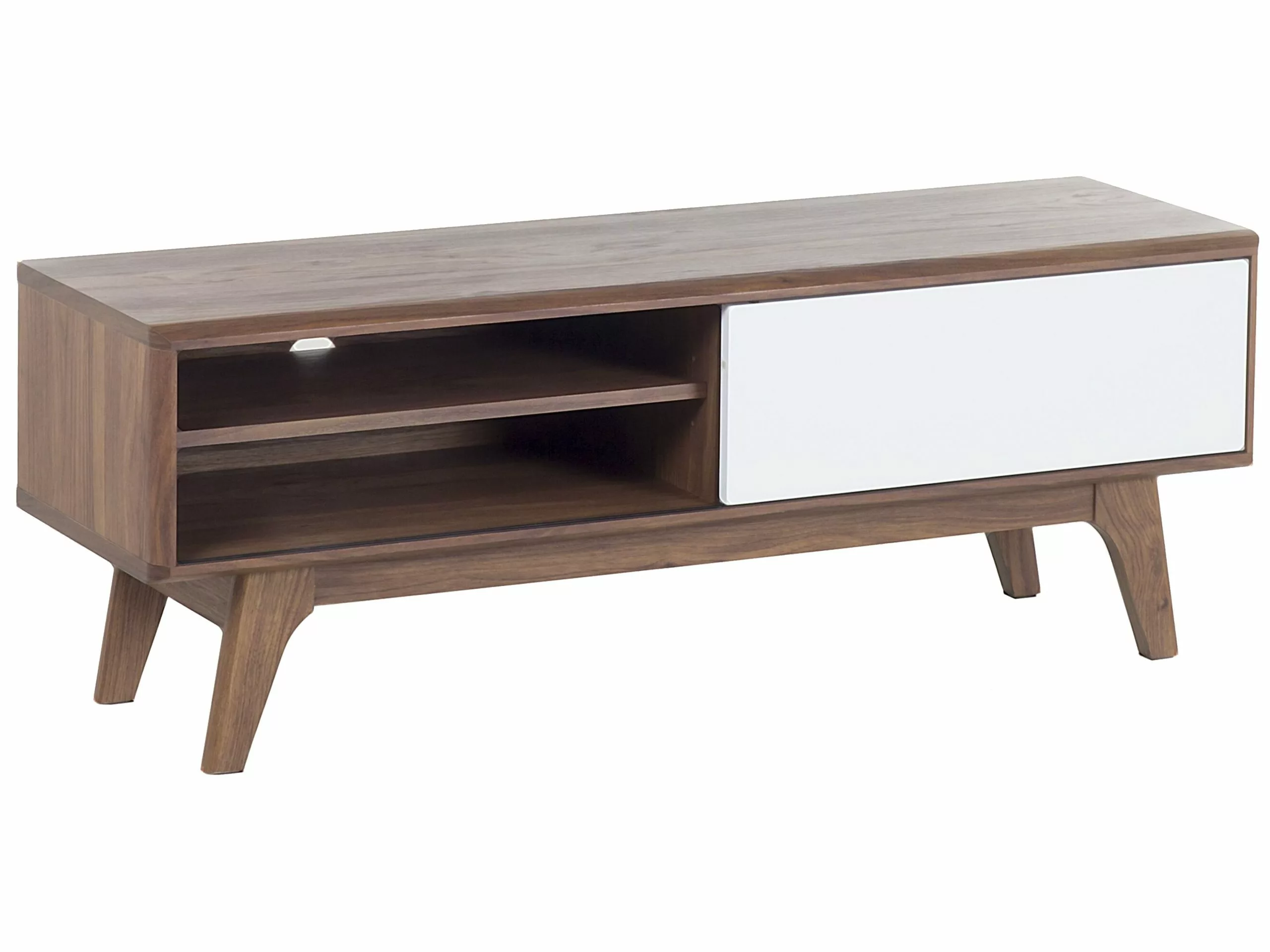 Beliani Mueble TV Madera Oscura/blanco BUFFALO