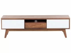 Beliani Mueble TV Madera Oscura/blanco EERIE -Lámparas comercio undef src sa picid 438326 type whitesh image