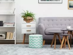 Beliani Mesita De Noche Blanca Con 2 Cajones 40 Cm ALABAMA -Lámparas comercio undef src sa picid 657526 type color image