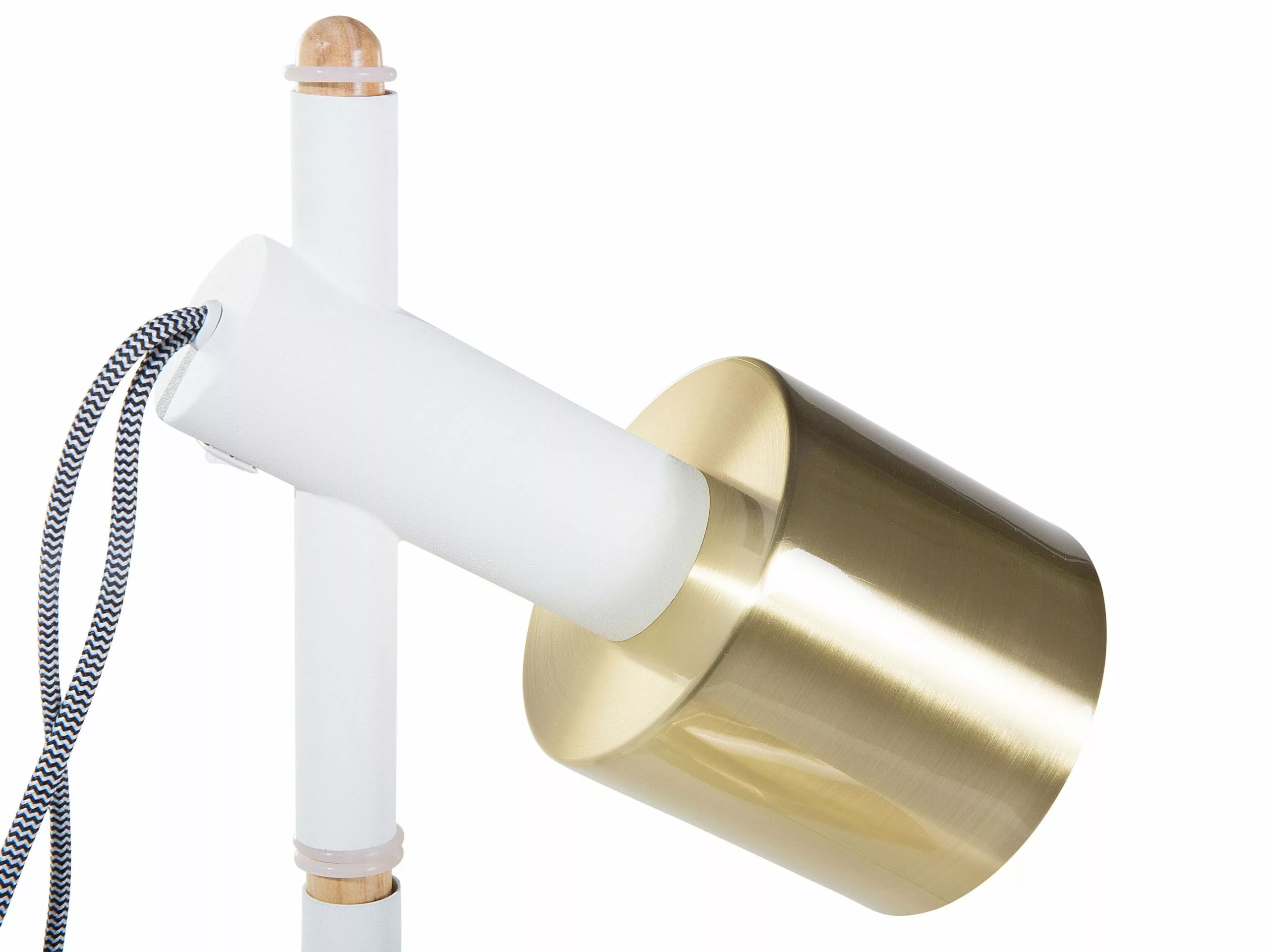 Beliani Lámpara De Pie Blanca OWENS - Imagen 7