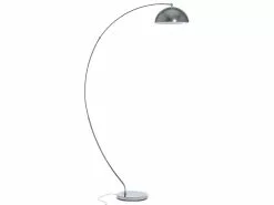 Beliani Lámpara De Pie De Metal Plateado/negro 188 Cm KAMA