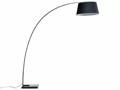 Beliani Lámpara De Pie De Metal/mármol Negro/blanco 188 Cm BENUE