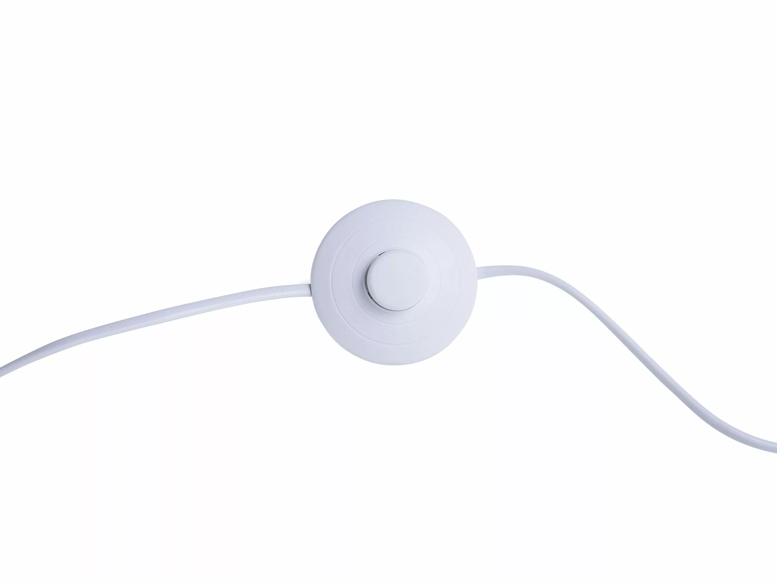 Beliani Lámpara De Pie De Metal/mármol Blanco 188 Cm BENUE - Imagen 7