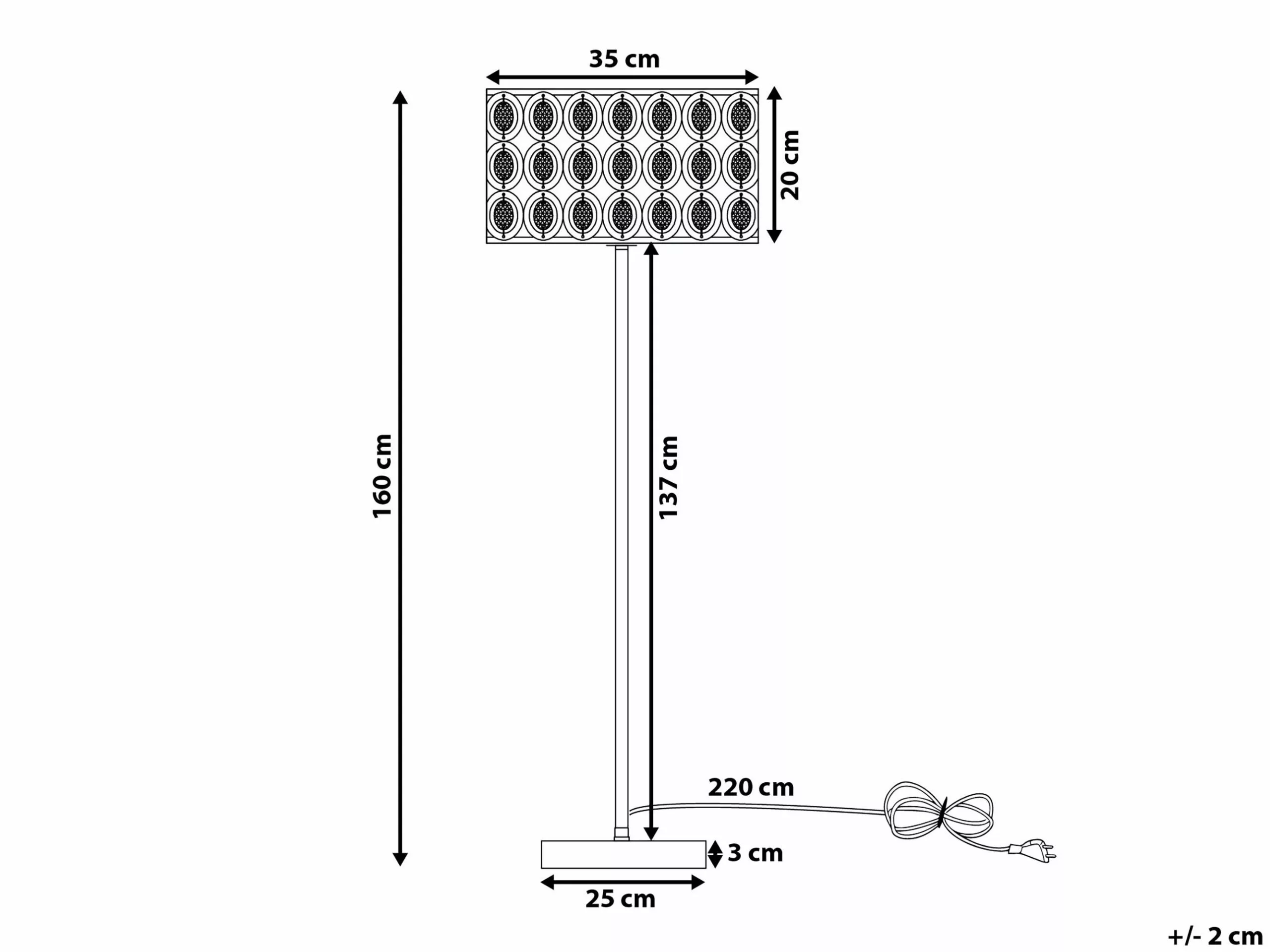 Beliani Lámpara De Pie Plateada TENNA 10 Beliani Lámpara De Pie Plateada TENNA - Imagen 10