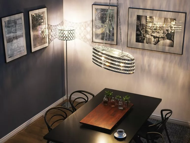 Beliani Lámpara De Pie Plateada TENNA 4 Beliani Lámpara De Pie Plateada TENNA - Imagen 4