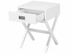 Beliani Mesa Auxiliar En Blanco Con Cajón MONROE -Lámparas comercio undef src sa picid 687493 type whitesh image