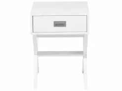 Beliani Mesa Auxiliar En Blanco Con Cajón MONROE -Lámparas comercio undef src sa picid 687494 type whitesh image