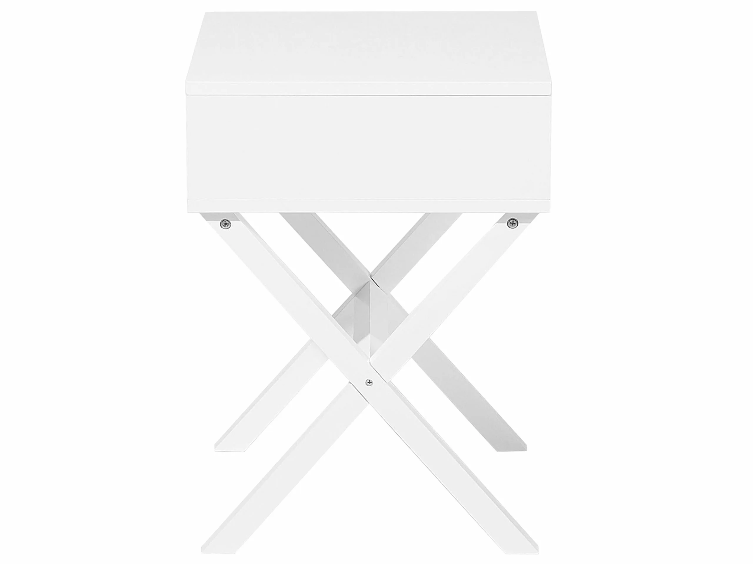 Beliani Mesa Auxiliar En Blanco Con Cajón MONROE - Imagen 7