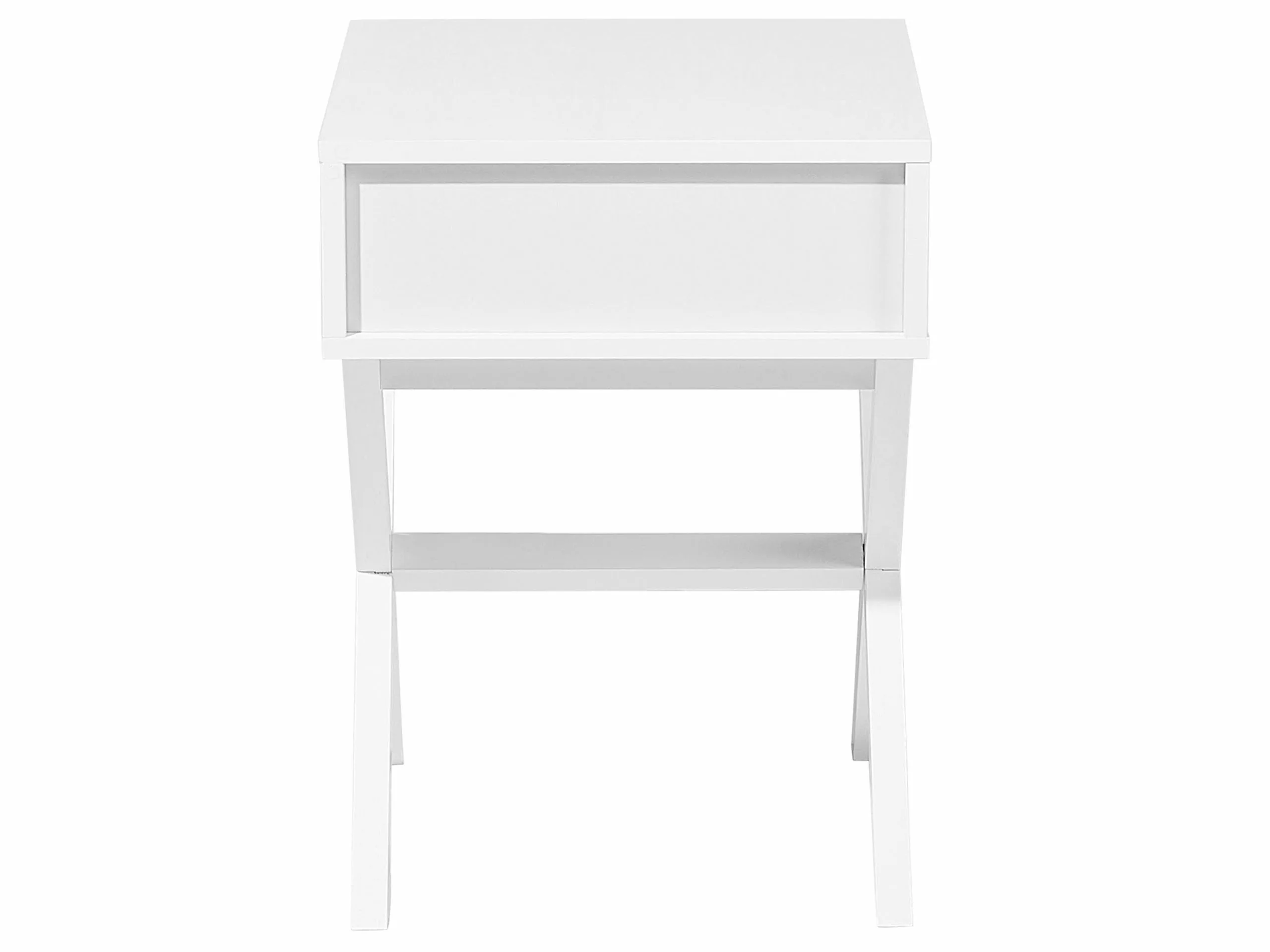 Beliani Mesa Auxiliar En Blanco Con Cajón MONROE - Imagen 8