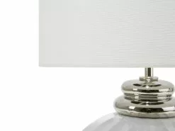 Beliani Lámpara De Mesa De Cerámica Plateado/blanco Crema 45 Cm NERIS 15 Beliani Lámpara De Mesa De Cerámica Plateado/blanco Crema 45 Cm NERIS -Lámparas comercio undef src sa picid 690511 type whitesh image