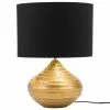 Beliani Lámpara De Mesa Color Oro KUBAN