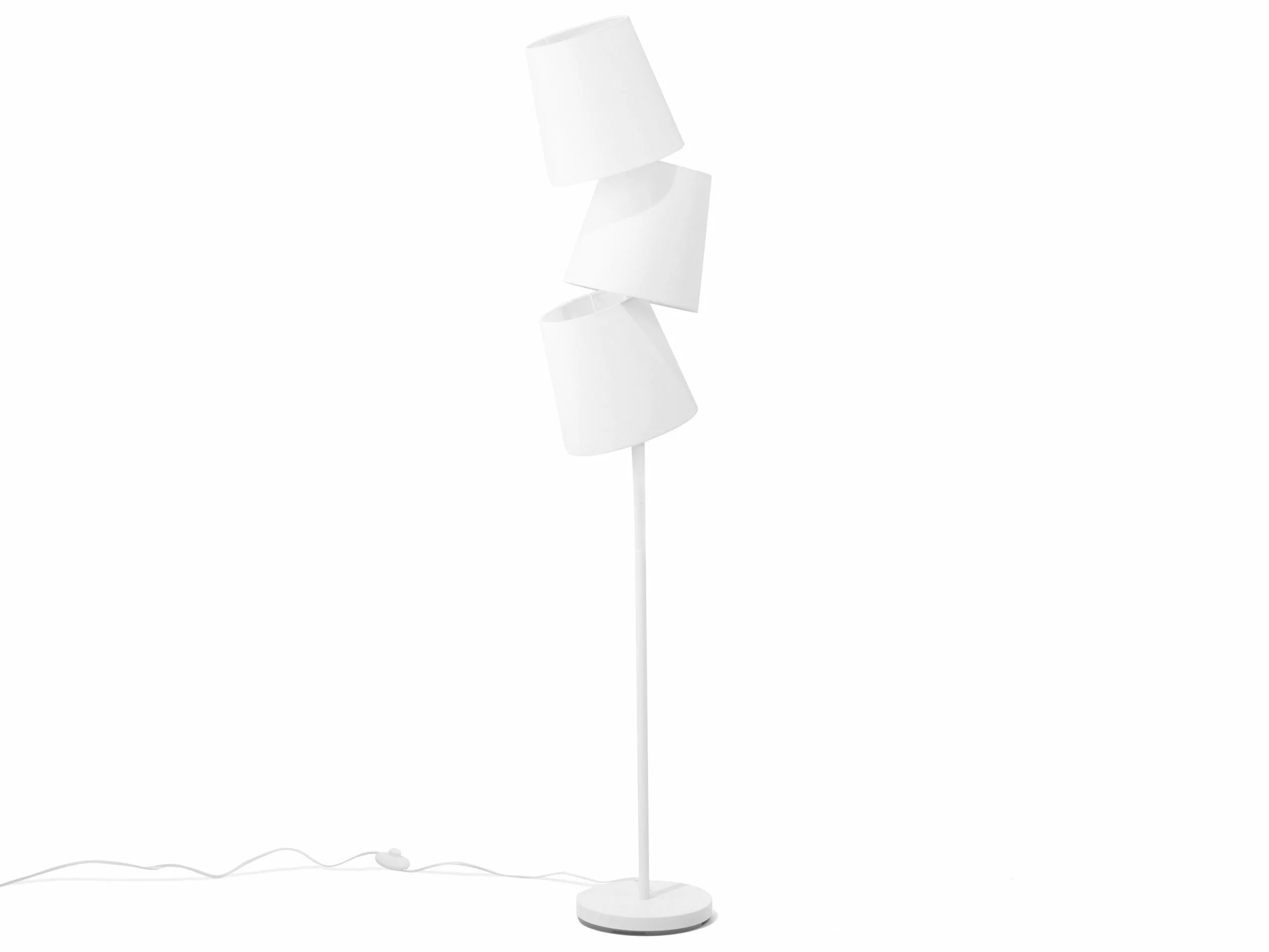 Beliani Lámpara De Pie Blanca RIO GRANDE