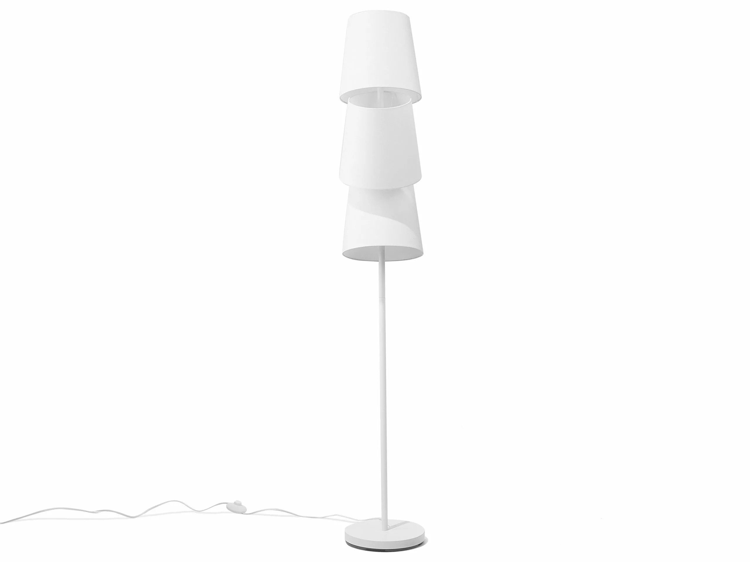 Beliani Lámpara De Pie Blanca RIO GRANDE - Imagen 4