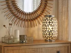 Beliani Lámpara De Mesa En Níquel SAJO M -Lámparas comercio undef src sa picid 691529 type color image