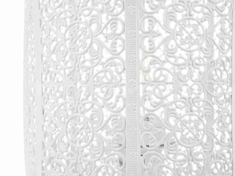 Beliani Lámpara De Mesa Blanca SOMES - Imagen 3