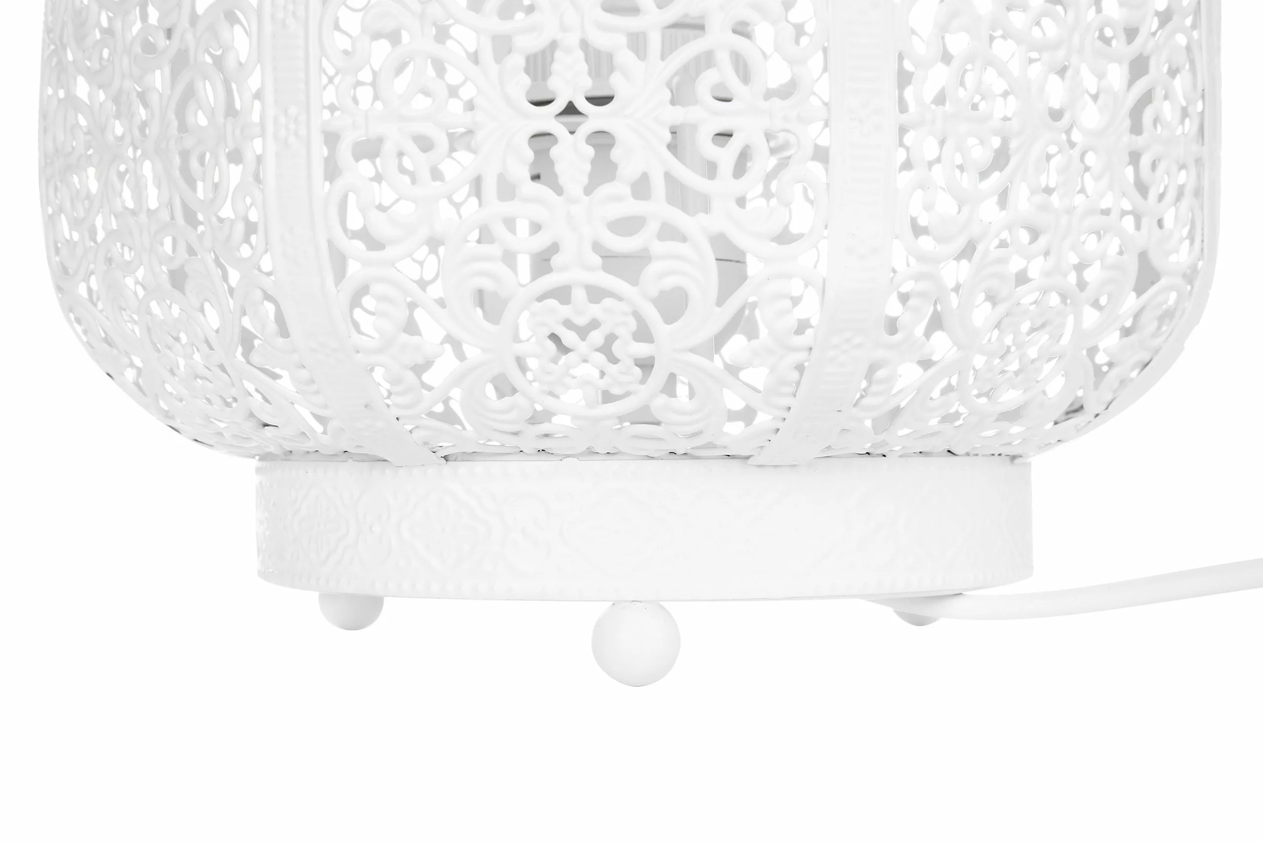 Beliani Lámpara De Mesa Blanca SOMES - Imagen 5