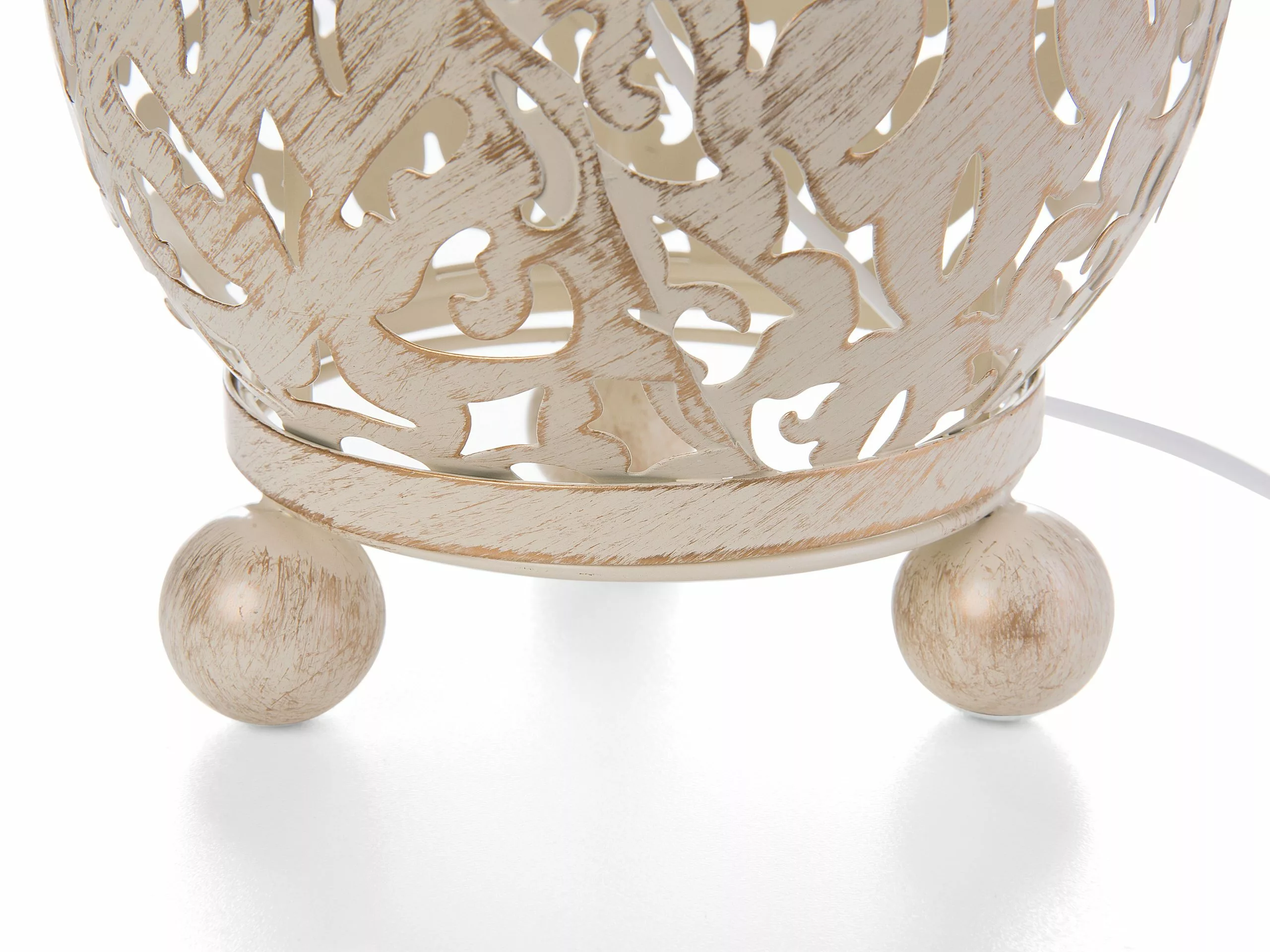 Beliani Lámpara De Pie Crema/dorado MURES - Imagen 7