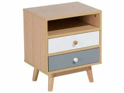 Beliani Mesita De Noche 2 Cajones FARGO