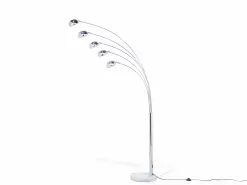 Beliani Lámpara De Pie De Metal Plateado/negro FLINDERS -Lámparas comercio undef src sa picid 695288 type whitesh image