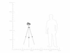 Beliani Lámpara De Pie De Madera De Pino Blanco/plateado 143 Cm ALZETTE -Lámparas comercio undef src sa picid 703759 type whitesh image