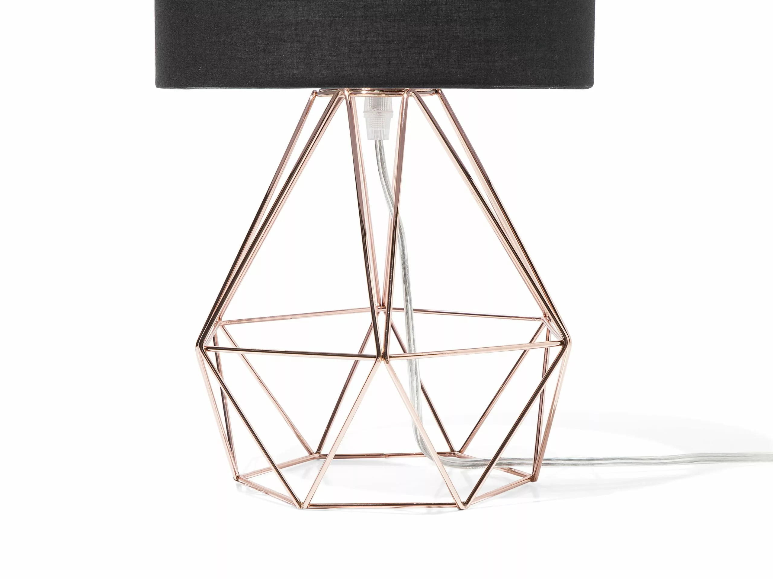 Beliani Lámpara De Mesa Negro/cobre MARONI - Imagen 7