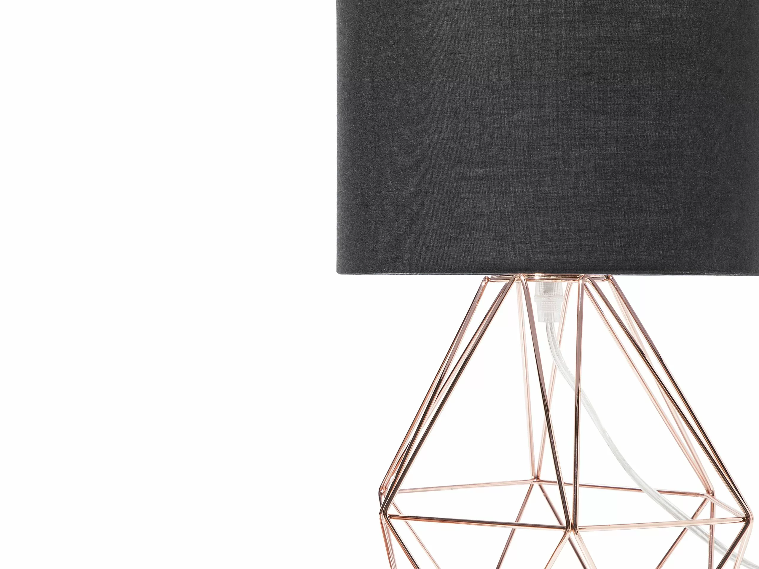 Beliani Lámpara De Mesa Negro/cobre MARONI - Imagen 8