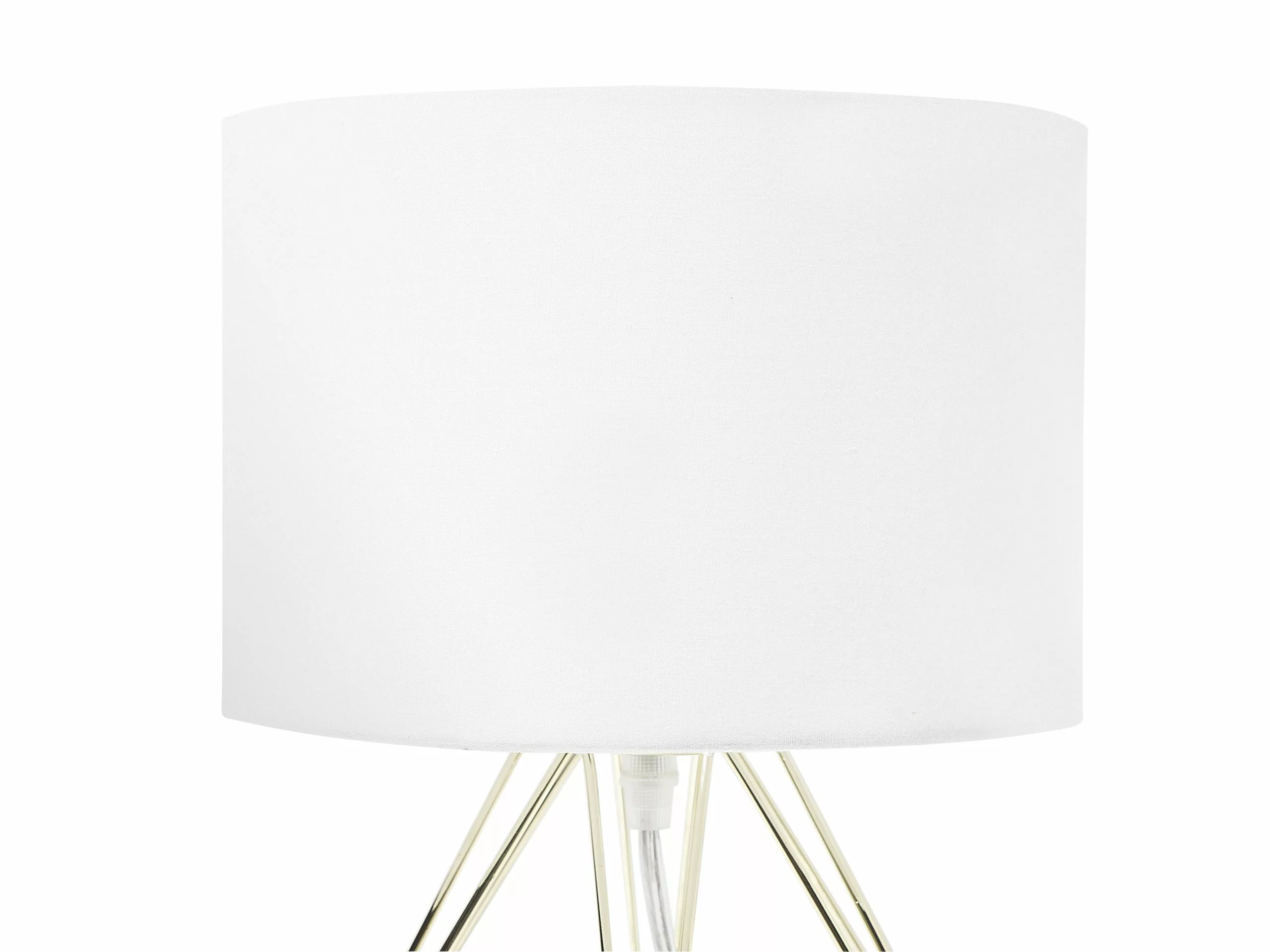 Beliani Lámpara De Mesa Blanco/dorado MARONI - Imagen 7