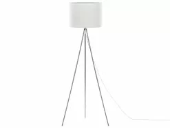 Beliani Lámpara De Pie Cromo/blanco VISTULA