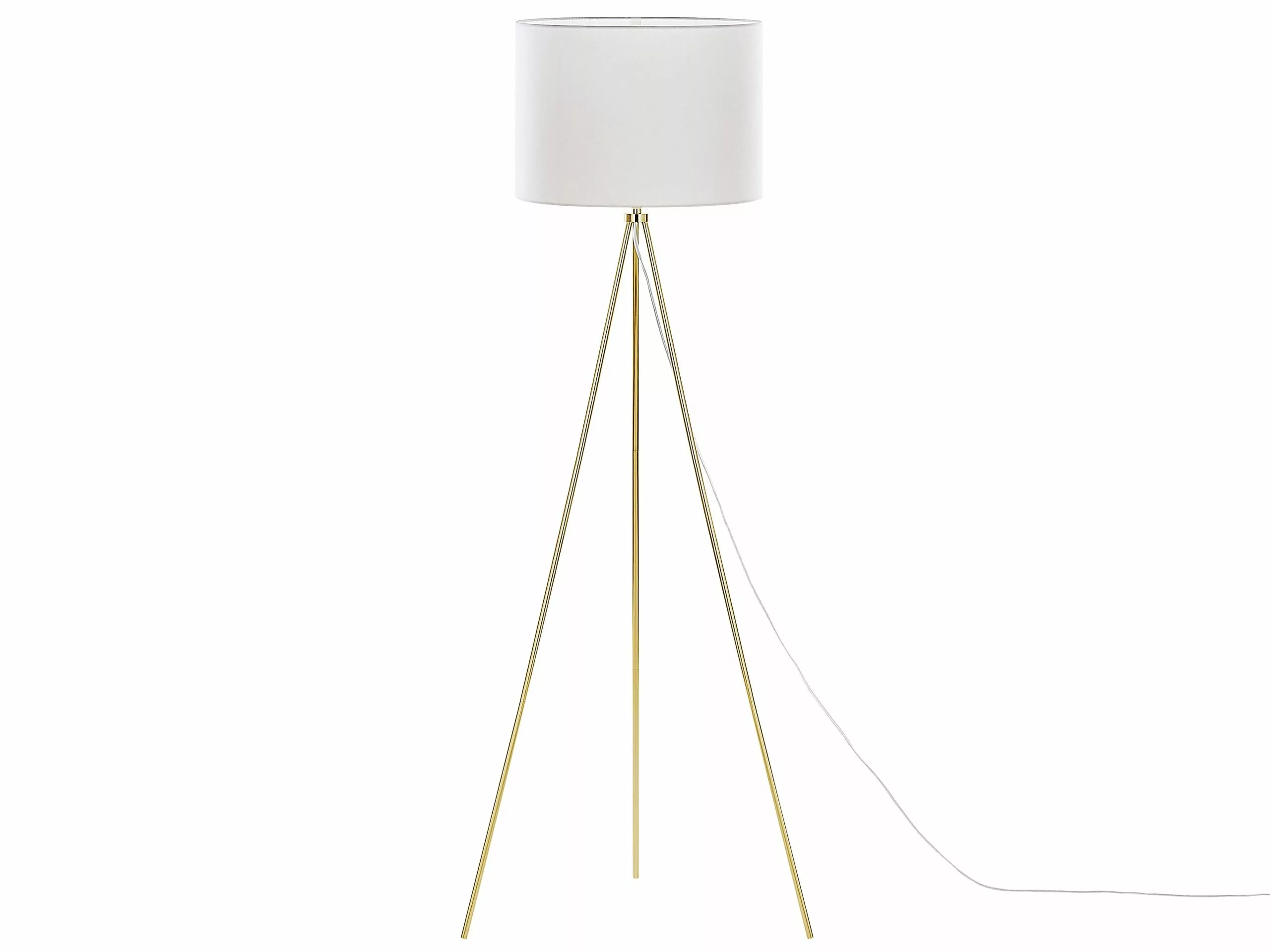 Beliani Lámpara De Pie Dorado/blanco VISTULA