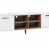 Beliani Mueble TV Blanco/marrón ALLOA