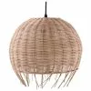 Beliani Lámpara De Techo De Ratán Natural DRINO