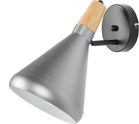 Beliani Lámpara De Pared Plateada SCARPE 3 Beliani Lámpara De Pared Plateada SCARPE - Imagen 3