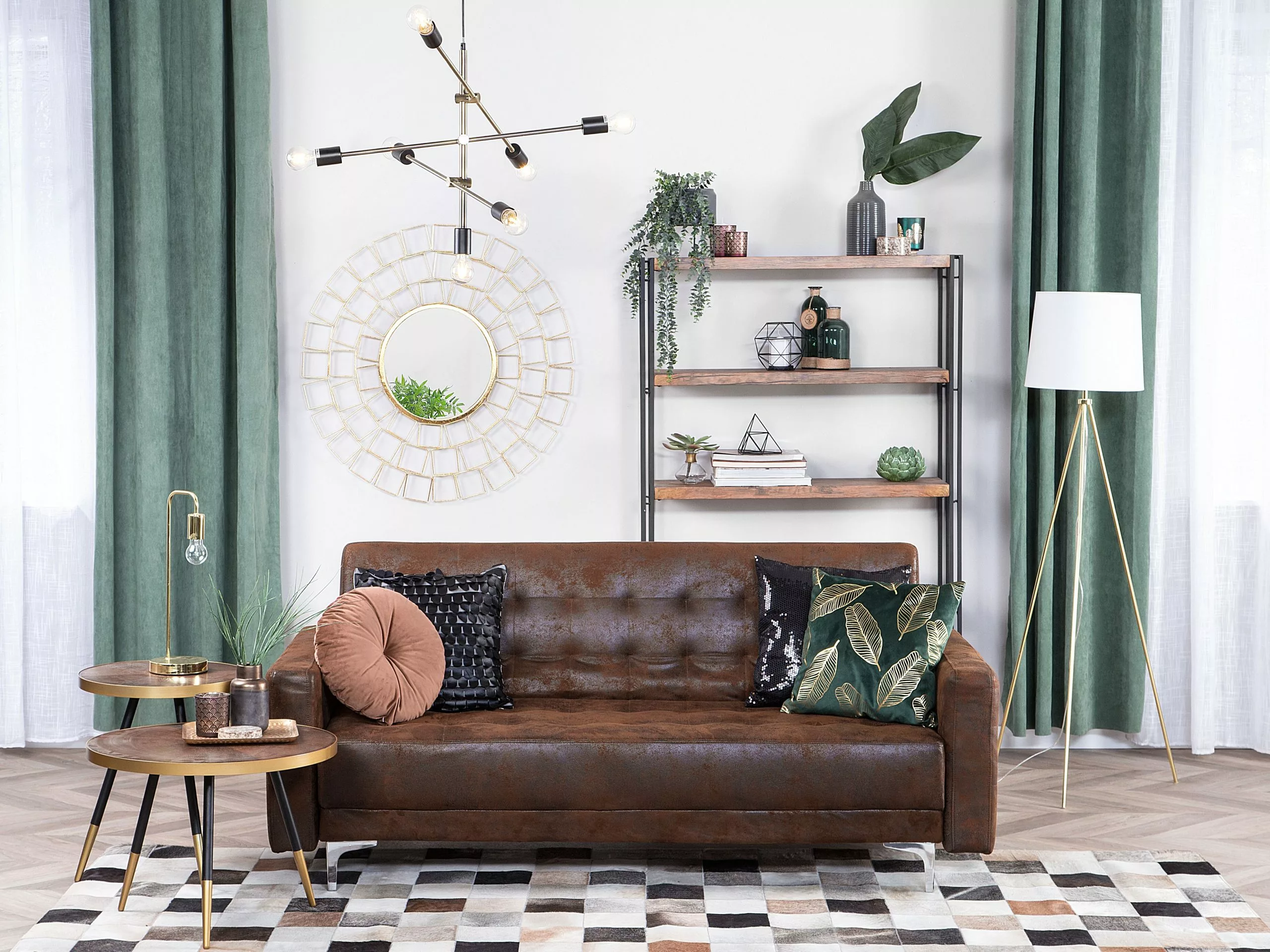 Beliani Lámpara De Pie Dorado/blanco VISTULA - Imagen 3