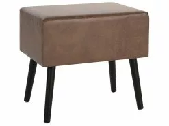 Beliani Mesita De Noche En Piel Sintética Marrón EUROSTAR 14 Beliani Mesita De Noche En Piel Sintética Marrón EUROSTAR -Lámparas comercio undef src sa picid 719761 type whitesh image