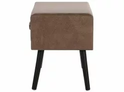 Beliani Mesita De Noche En Piel Sintética Marrón EUROSTAR 15 Beliani Mesita De Noche En Piel Sintética Marrón EUROSTAR -Lámparas comercio undef src sa picid 719762 type whitesh image