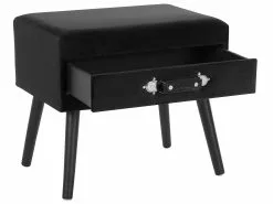 Beliani Mesita De Noche De Terciopelo Negro EUROSTAR 13 Beliani Mesita De Noche De Terciopelo Negro EUROSTAR -Lámparas comercio undef src sa picid 719785 type whitesh image