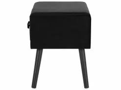 Beliani Mesita De Noche De Terciopelo Negro EUROSTAR 15 Beliani Mesita De Noche De Terciopelo Negro EUROSTAR -Lámparas comercio undef src sa picid 719787 type whitesh image