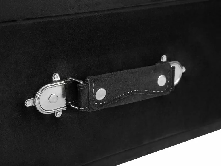 Beliani Mesita De Noche De Terciopelo Negro EUROSTAR 7 Beliani Mesita De Noche De Terciopelo Negro EUROSTAR - Imagen 7