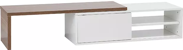 Beliani Mueble TV De Madera Oscura/blanco YONKERS 3 Beliani Mueble TV De Madera Oscura/blanco YONKERS - Imagen 3