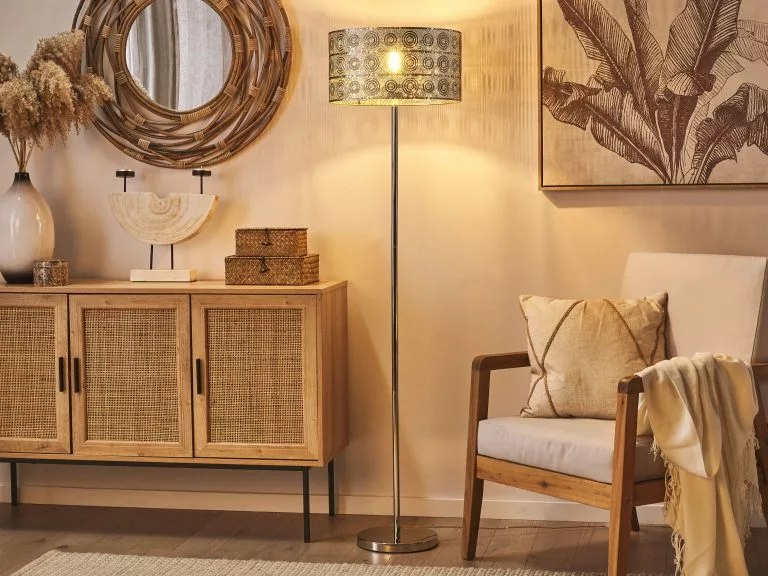 Beliani Lámpara De Pie En Níquel NUON 2 Beliani Lámpara De Pie En Níquel NUON - Imagen 2