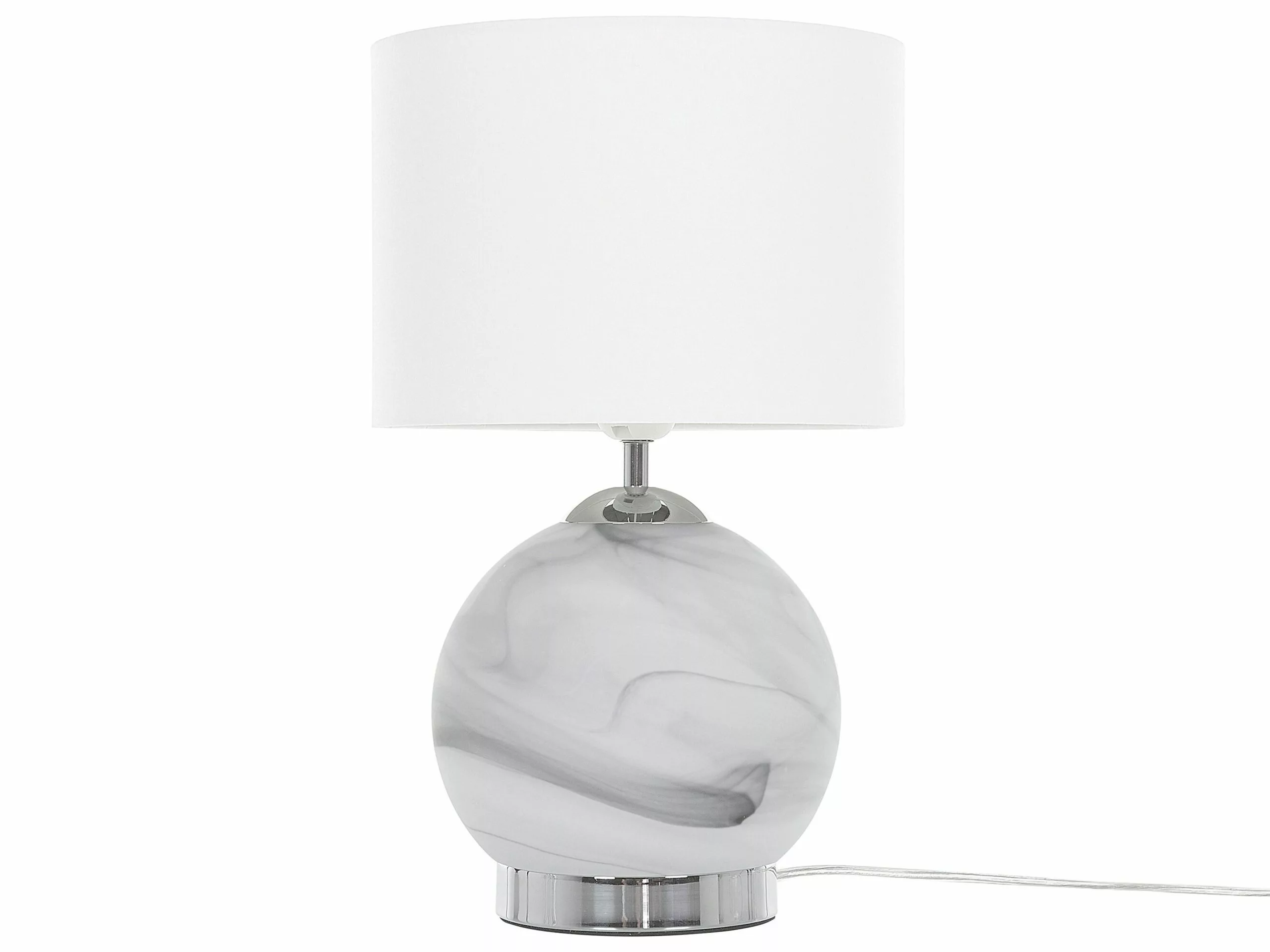 Beliani Lámpara De Mesa Blanca UELE