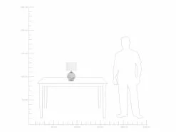 Beliani Lámpara De Mesa Blanca UELE -Lámparas comercio undef src sa picid 722919 type whitesh image