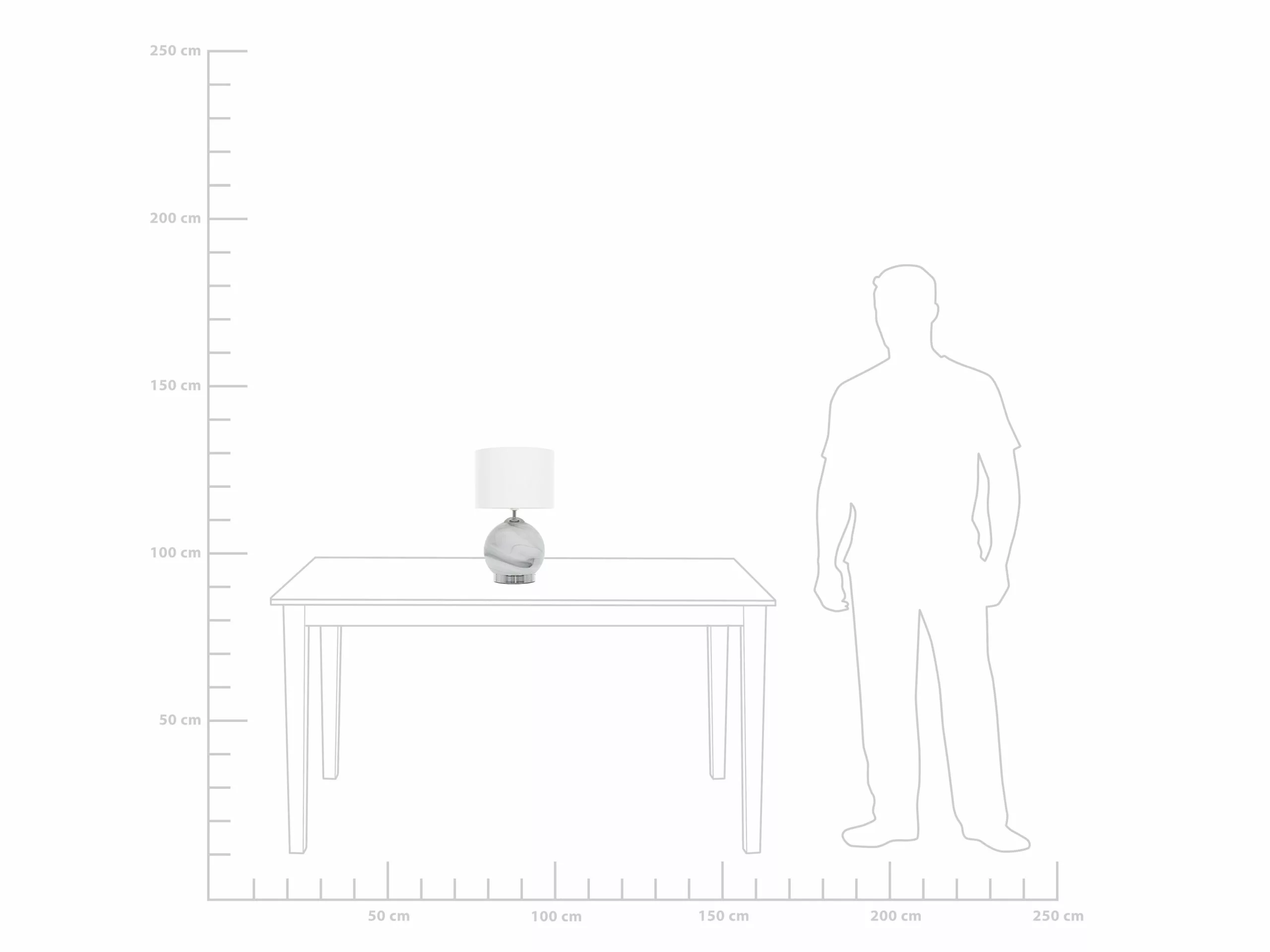 Beliani Lámpara De Mesa Blanca UELE - Imagen 7