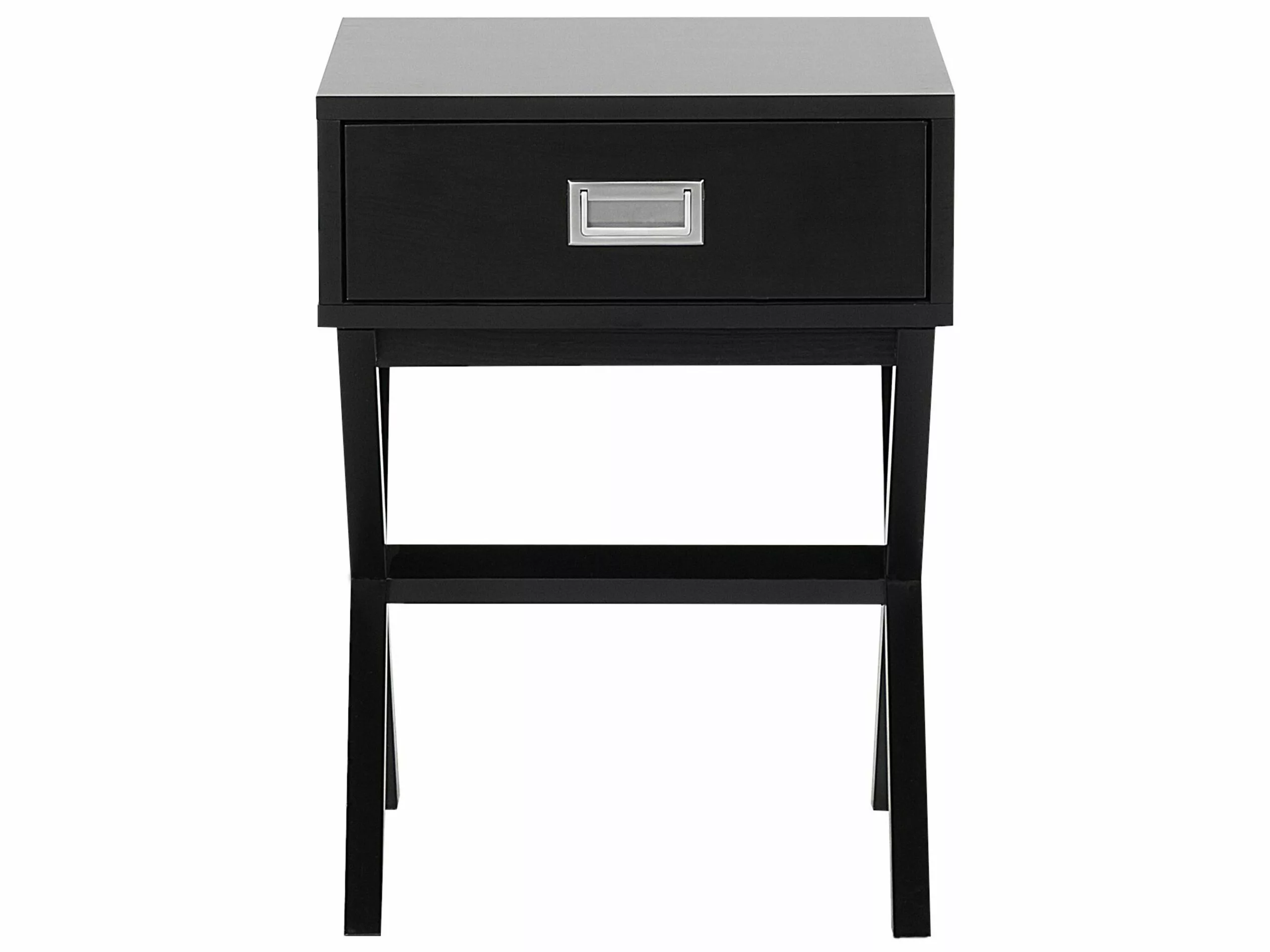 Beliani Mesa Auxiliar En Negro Con Cajón MONROE 5 Beliani Mesa Auxiliar En Negro Con Cajón MONROE - Imagen 5