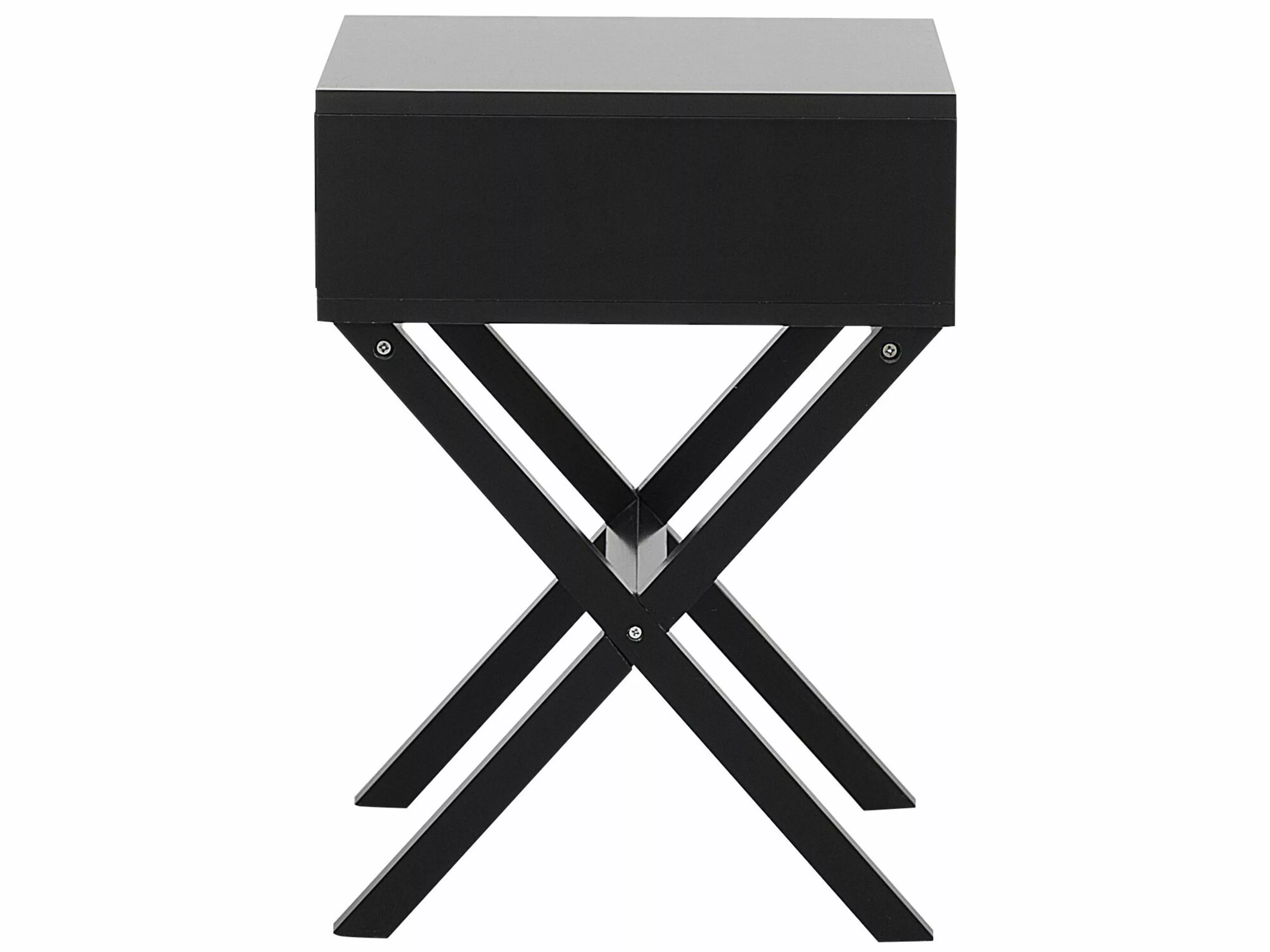 Beliani Mesa Auxiliar En Negro Con Cajón MONROE 7 Beliani Mesa Auxiliar En Negro Con Cajón MONROE - Imagen 7