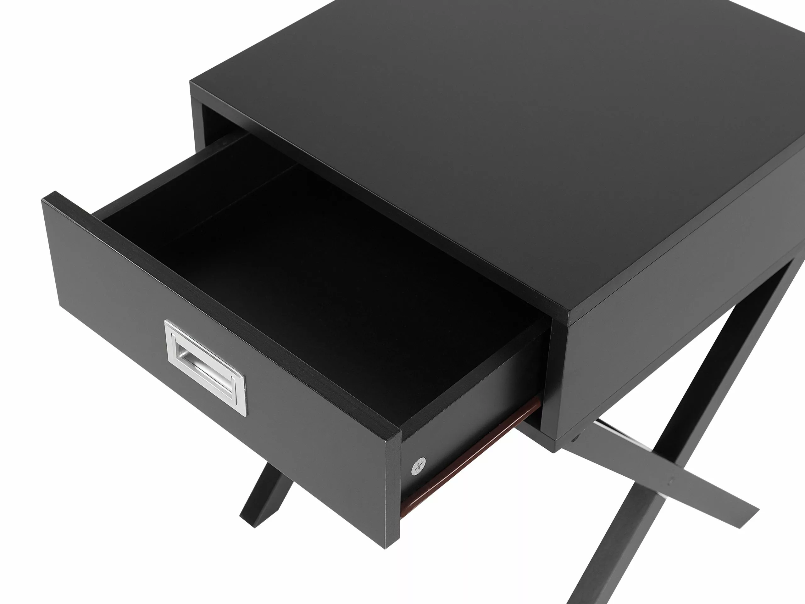 Beliani Mesa Auxiliar En Negro Con Cajón MONROE 9 Beliani Mesa Auxiliar En Negro Con Cajón MONROE - Imagen 9