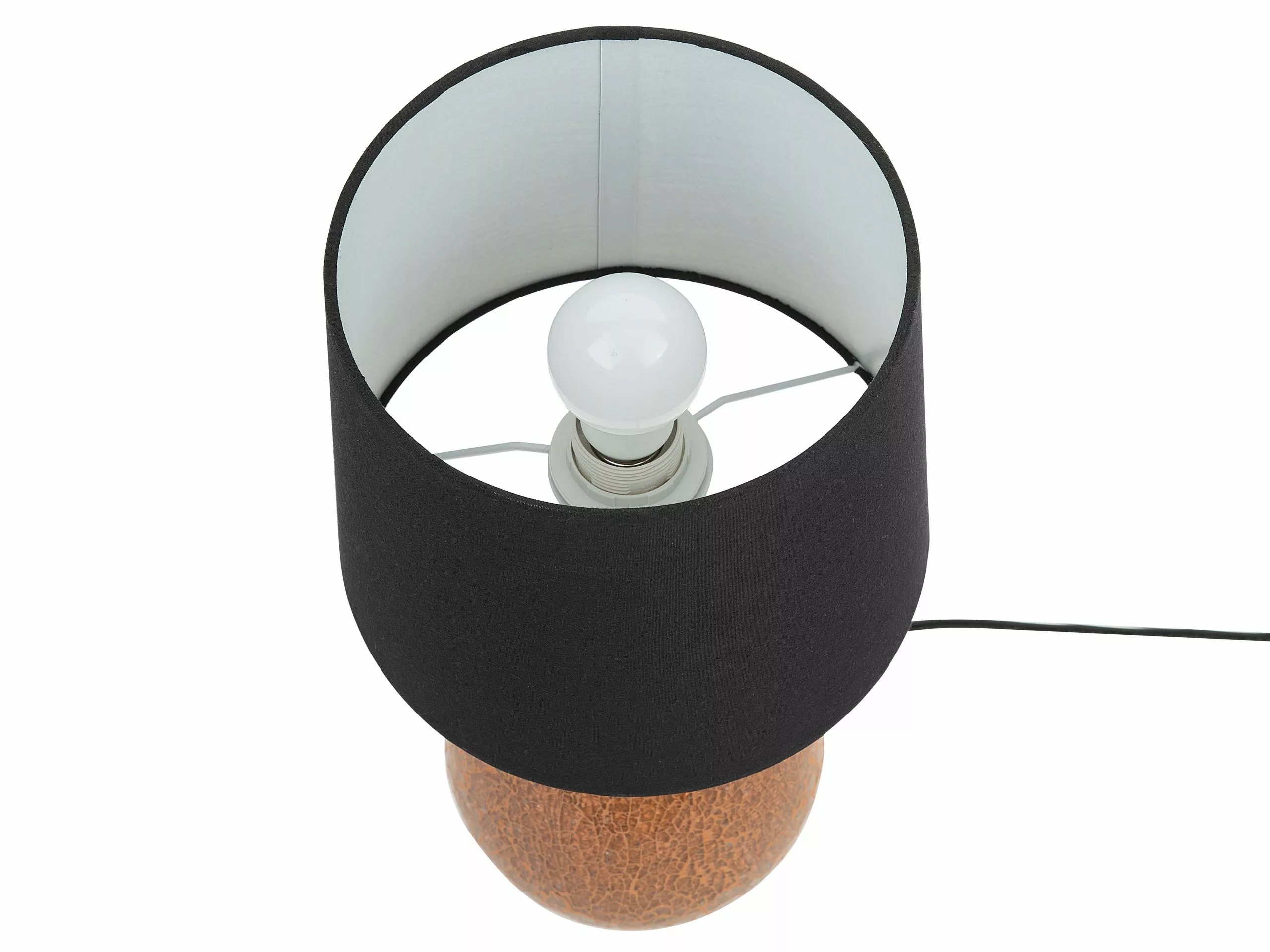 Beliani Lámpara De Mesa De Vidrio Negro/cobrizo 147 Cm ABRAMS - Imagen 6