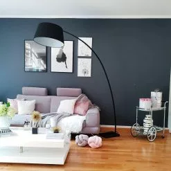 Beliani Lámpara De Pie De Metal/mármol Negro/blanco 188 Cm BENUE -Lámparas comercio undef src sa picid 726142 type whitesh image