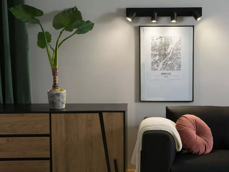 Beliani Lámpara De Techo De Metal Negro TIGRIS - Imagen 2