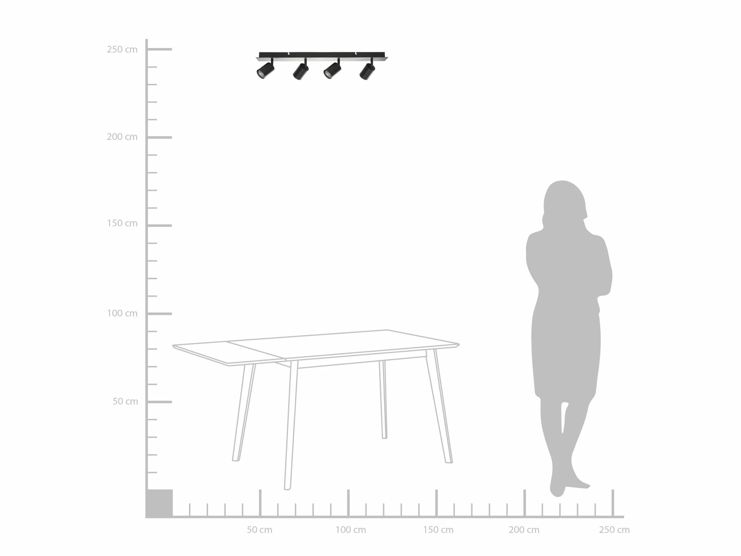 Beliani Lámpara De Techo De Metal Negro TIGRIS - Imagen 4